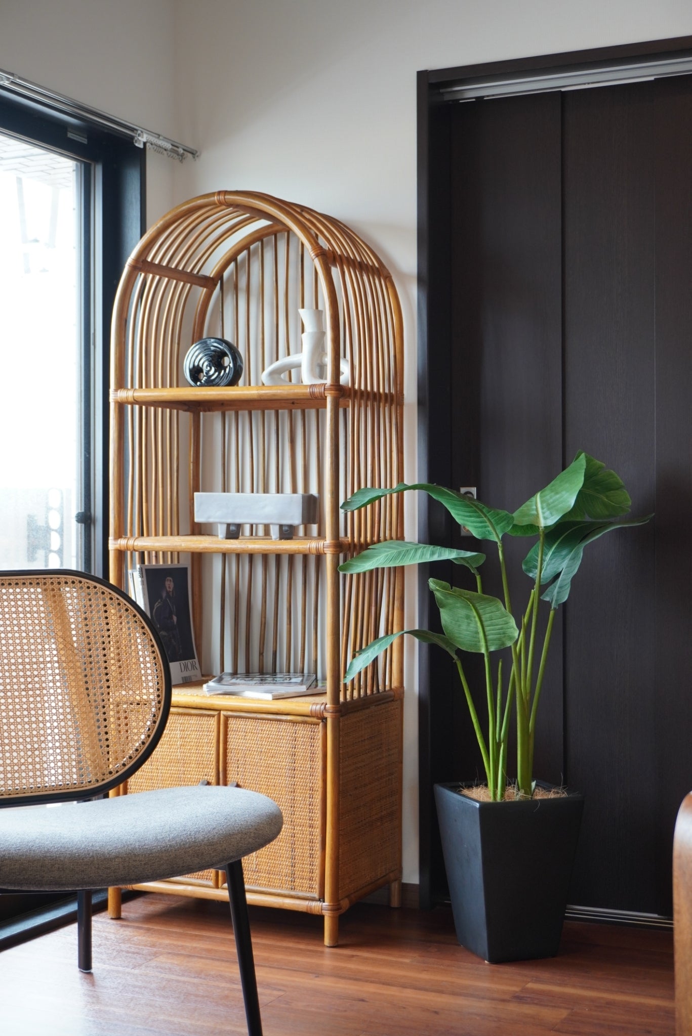 Vintage Rattan shelf