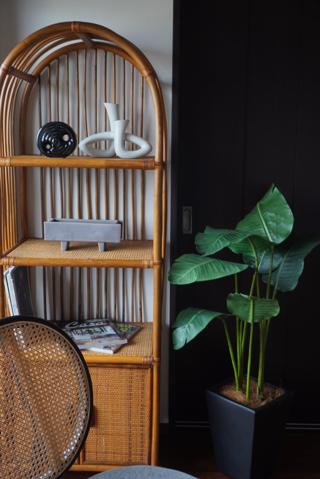 Vintage Rattan shelf