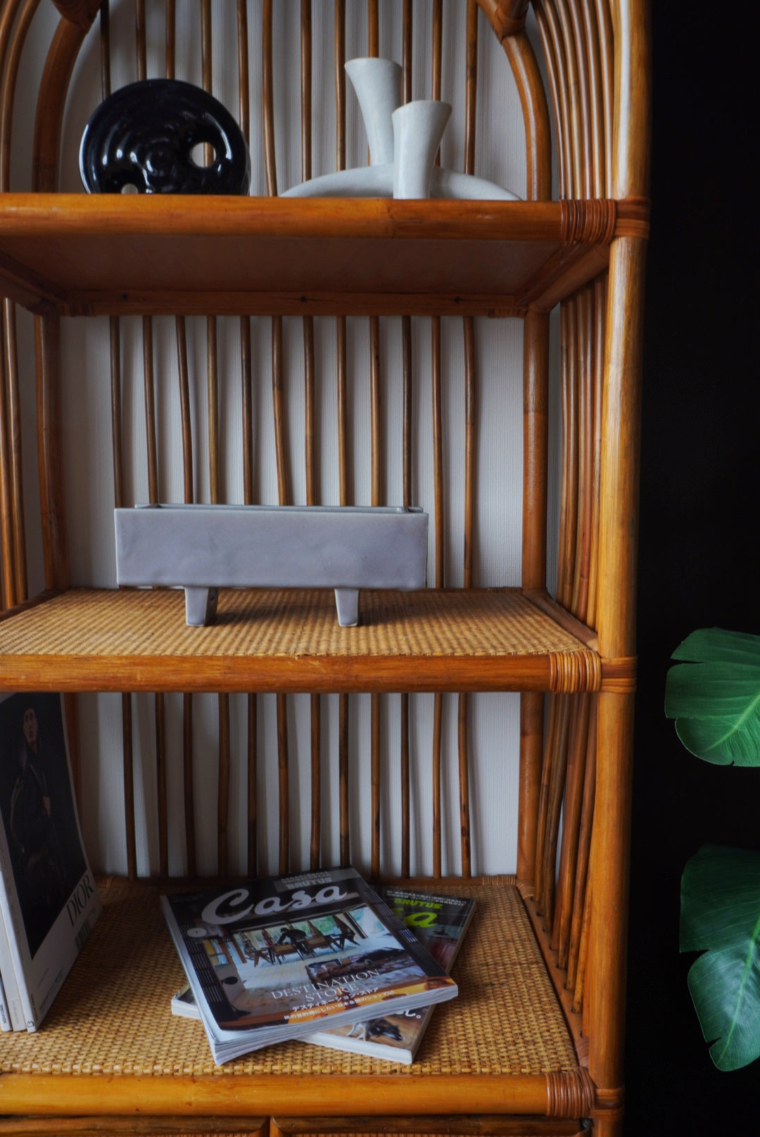 Vintage Rattan shelf